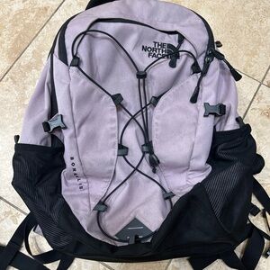 The North Face Lavender and Black Backpack borrealis